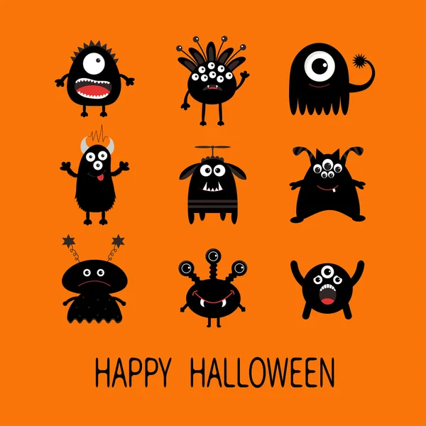 Feliz colección de Halloween — Vector de stock