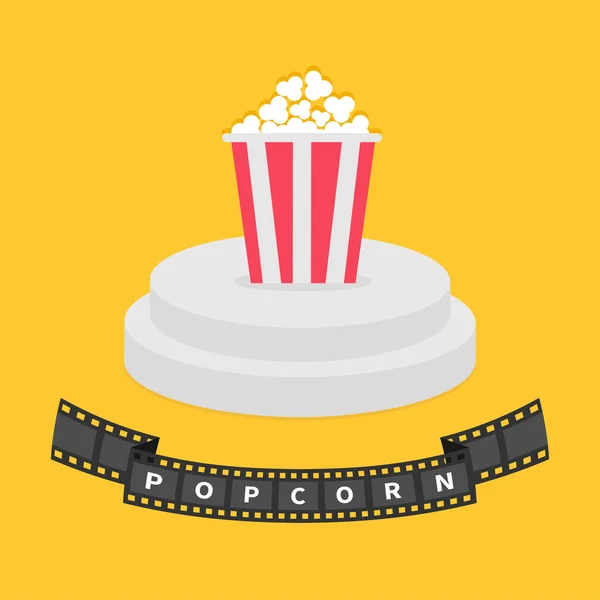 Tira de película y palomitas — Vector de stock