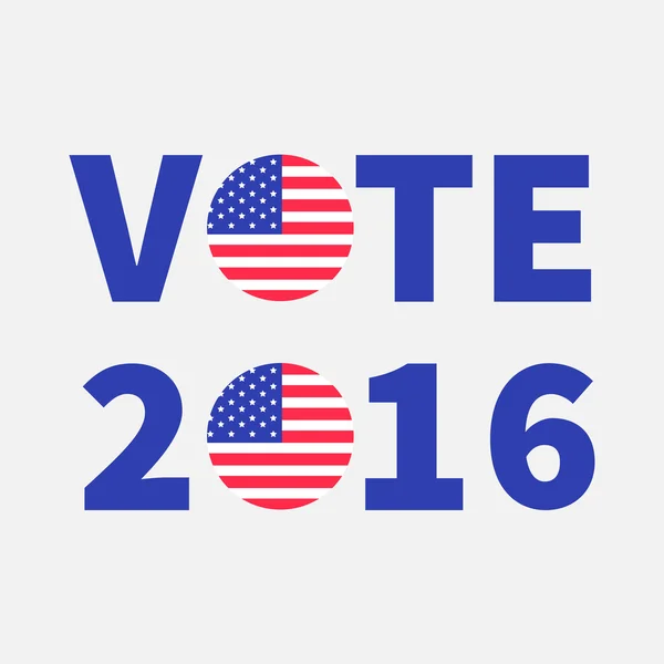 Vote 2016 lettering with flag — Stock vektor