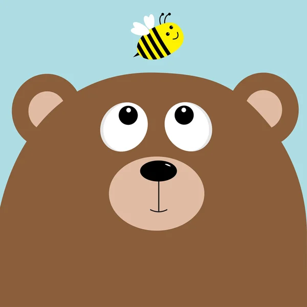 Большая голова медведя гризли — стоковый вектор