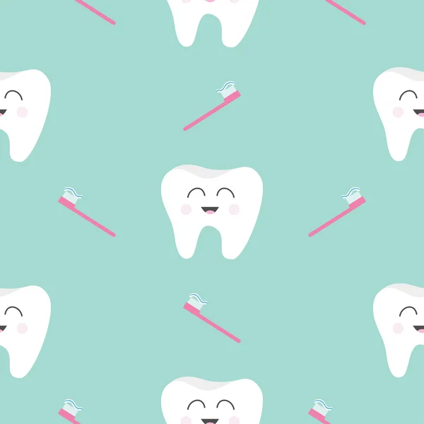 Escovas e padrão de dentes —  Vetores de Stock