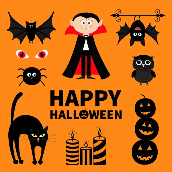 Happy Halloween set — Stock Vector