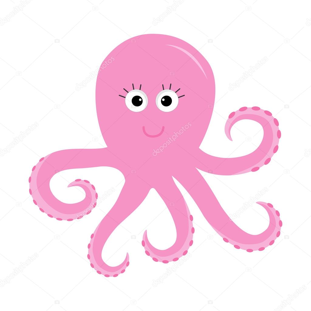 cute pink octopus 