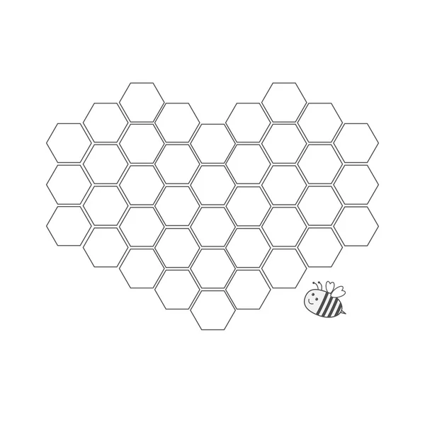 Platte ontwerp Honeycombs — Stockvector