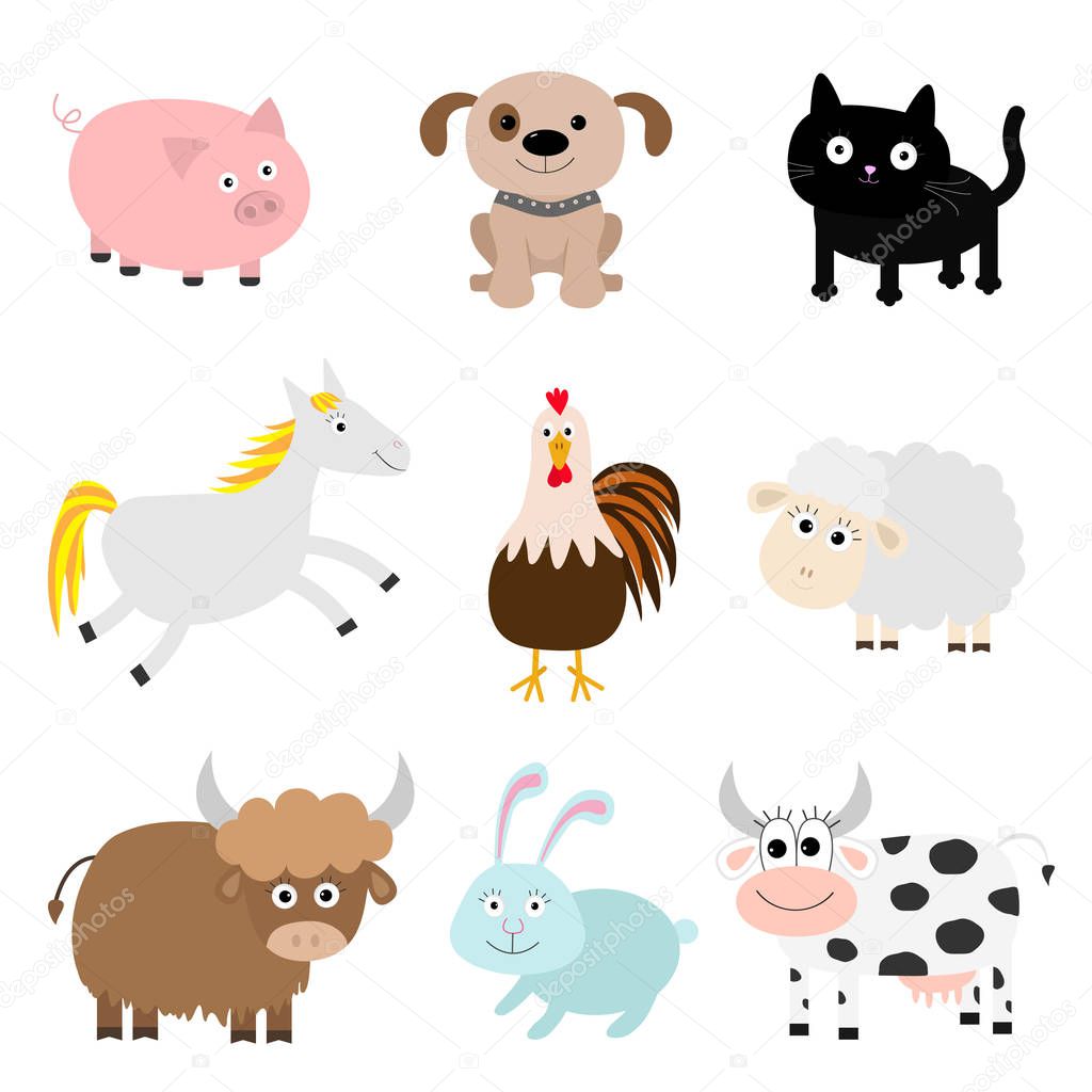 Farm animals set Stock Vector Image by ©worldofvector #129181166 Farm animals set Stock Vector Image by ©worldofvector #129181166