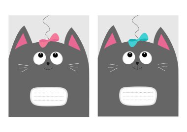 pembe ve mavi yay ile cats