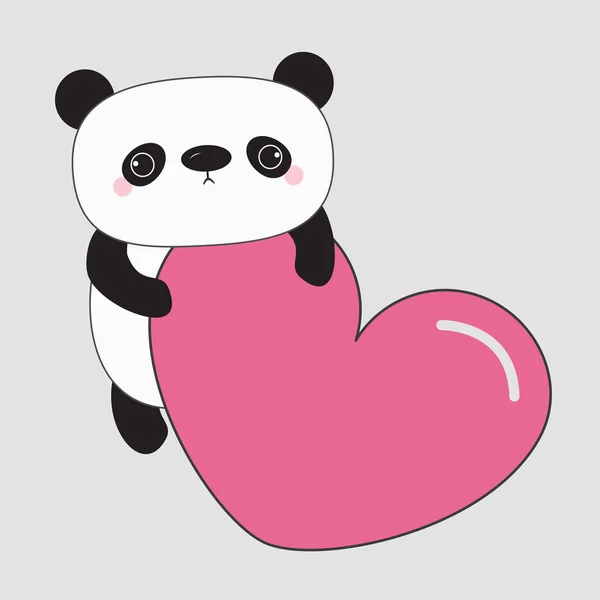 Kawaii Panda baby Björn — Stock vektor