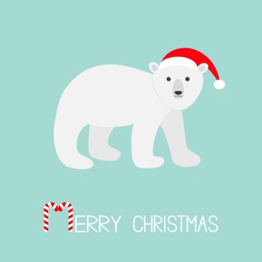 Noel Baba şapkası kutup kutup ayısı