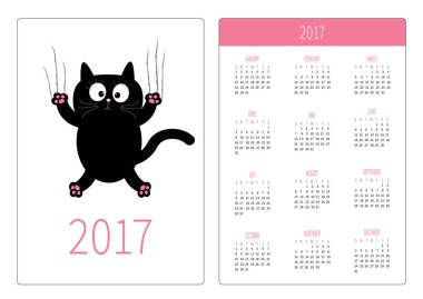 Cep takvim ile kedi 2017 yıl