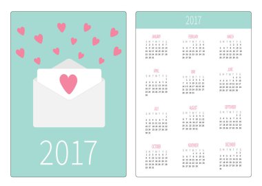 Cep takvim 2017 yıl. 