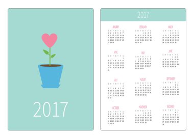 Cep takvim 2017 yıl. 