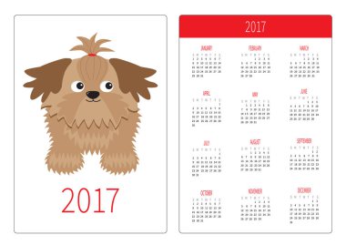 Cep takvim 2017 yıl. 