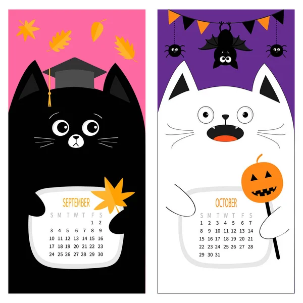Кішки календар 2017 . — стоковий вектор