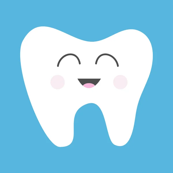 Αστείο καρτούν χαρακτήρα του χαμογελώντας δόντι — Διανυσματικό Αρχείο