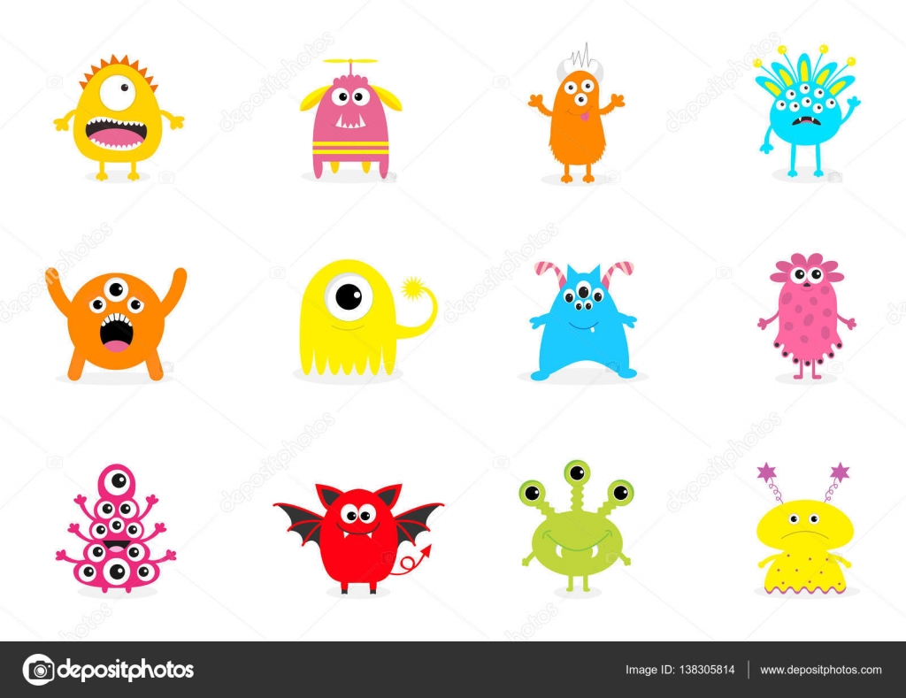 Big monsters set Stock Vector by ©worldofvector 138305814