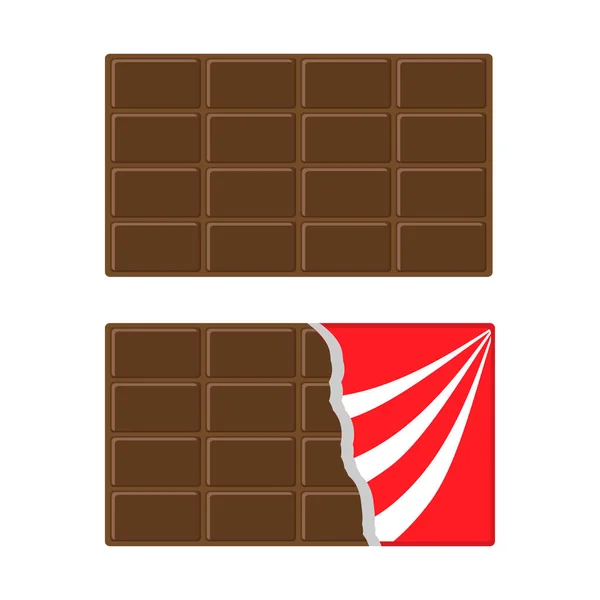 Barras de chocolate conjunto — Vetor de Stock