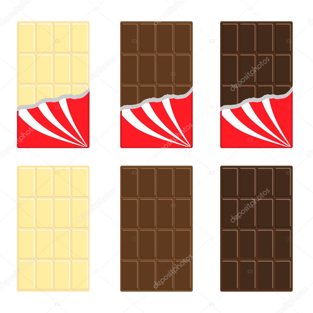 chocolate bars set