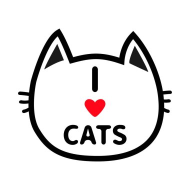  kedi baş yüz siluet simge