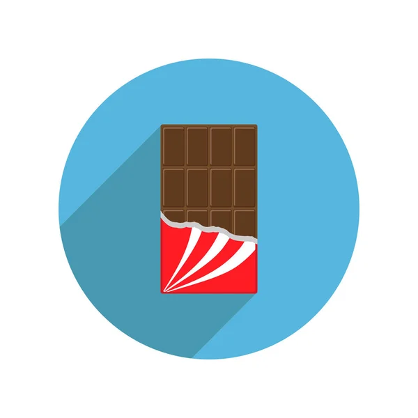 Barra de chocolate redonda — Vetor de Stock