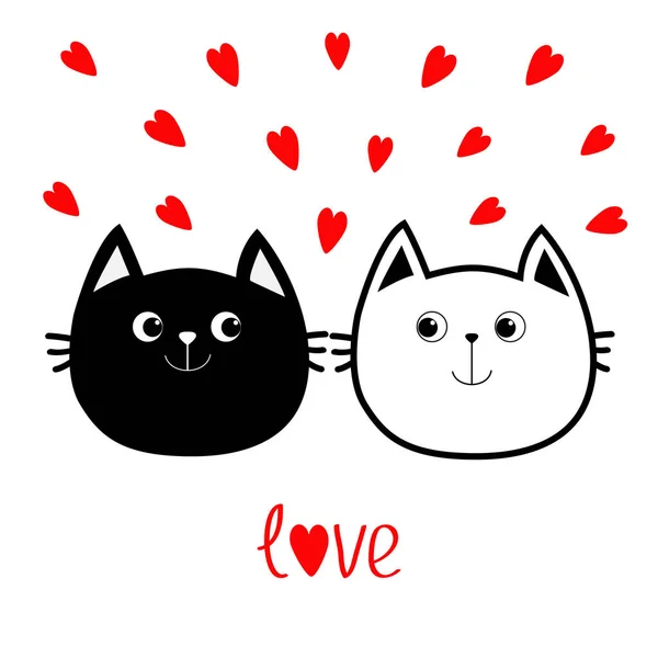 Gatos pareja familia — Vector de stock