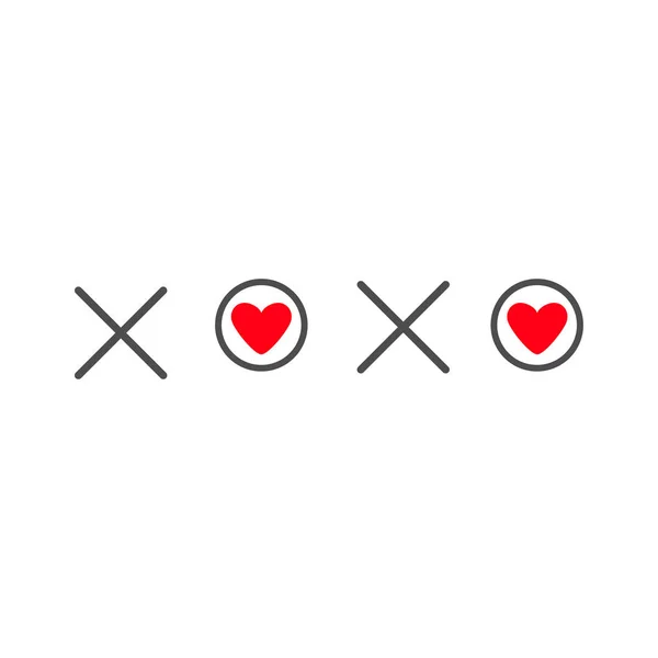 Xoxo の抱擁とキス記号 — ストックベクタ