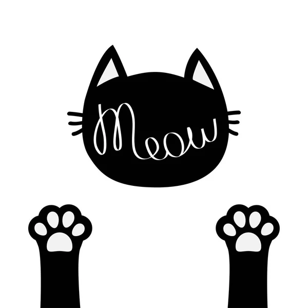 Cabeza de gato negro — Archivo Imágenes Vectoriales