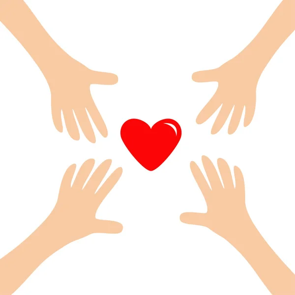 Hands reaching to each other Royalty Free Stock Vectors