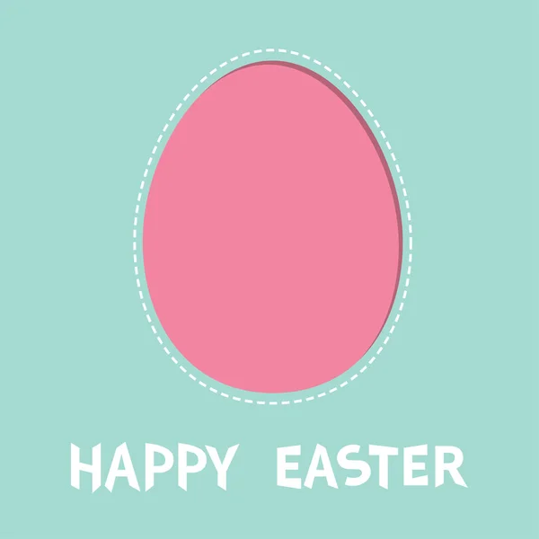 Mutlu Paskalya kartı ile boyalı yumurta — Stok Vektör