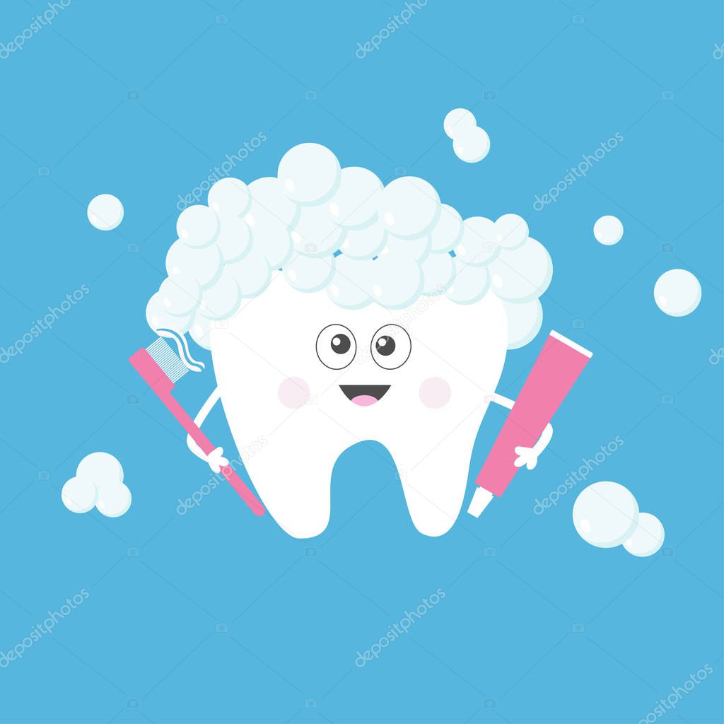 Tooth with Bubbles foam