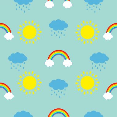 Sevimli çizgi kawaii hava desen