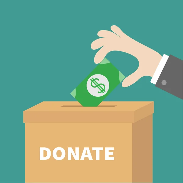 Donate and help concept illustration — Stock Vector