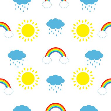 Sevimli çizgi kawaii hava desen