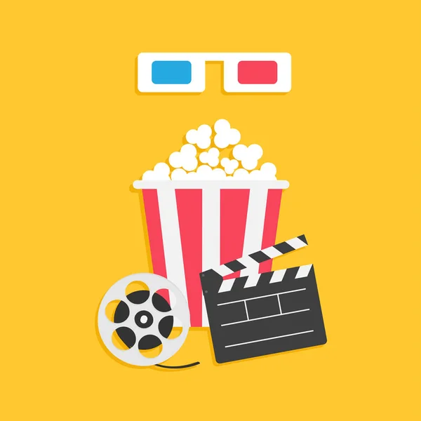 Patlamış mısır kutusu ve sinema gözlük