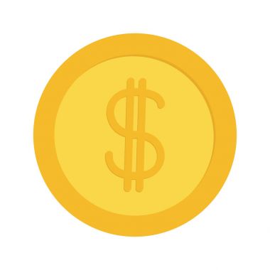 Altın sikke para dolar işareti olan 