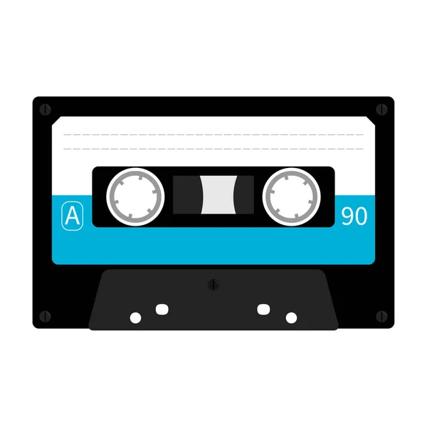 Plastic audio tape cassette. — Stock Vector