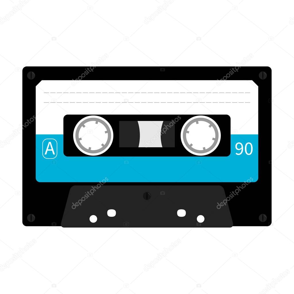 Plastic audio tape cassette. 