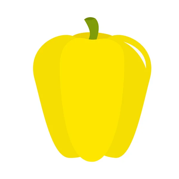 Gele paprika peper pictogram — Stockvector