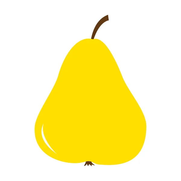 Big fresh yellow pear icon — Stock Vector