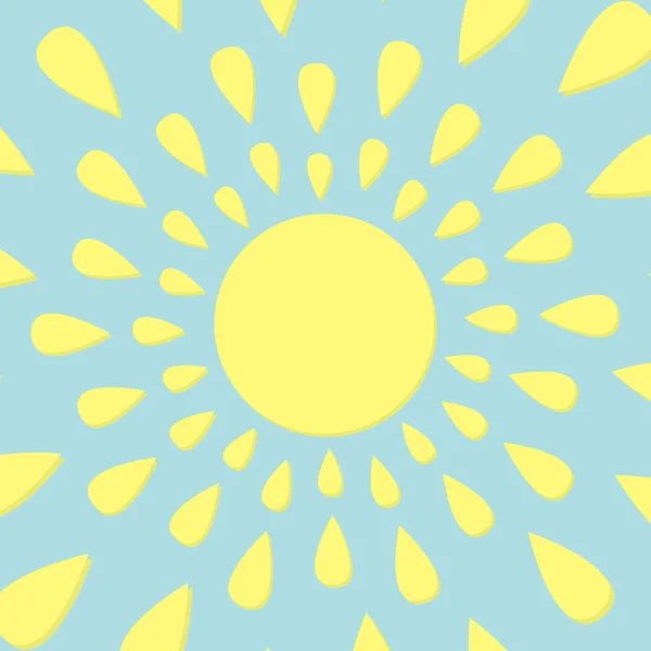 Sun icon on blue — Stock Vector