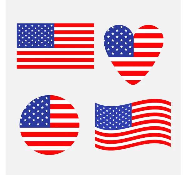 Happy icônes jour de l'indépendance ensemble — Image vectorielle