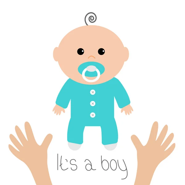 Baby met twee menselijke handen — Stockvector