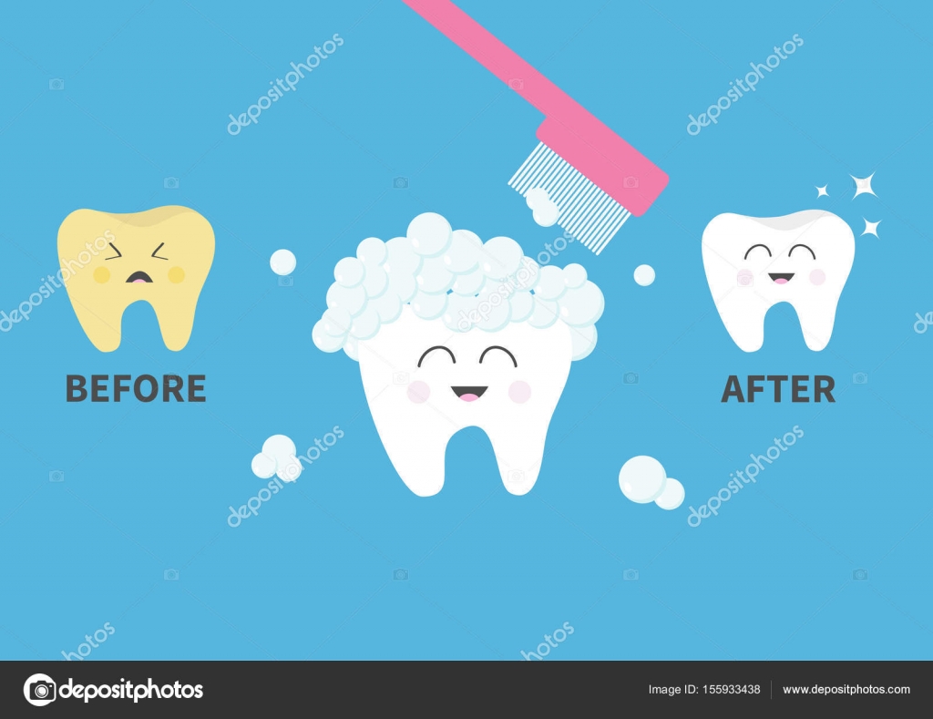 Toothbrush cleaning smiling white tooth Stock Vector Image by