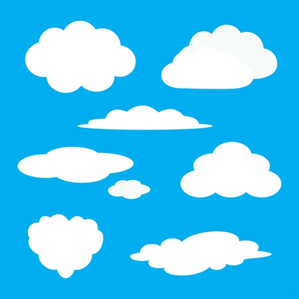 Nube blanca esponjosa — Archivo Imágenes Vectoriales