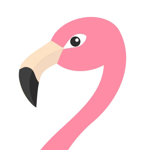 Personagem de desenho animado bonito de Flamingo rosa — Vetor de Stock