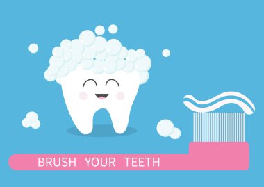 mutlu diş ve diş fırçası