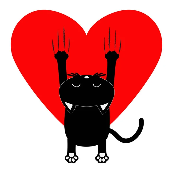 Kot kreskówka czarny — Wektor stockowy