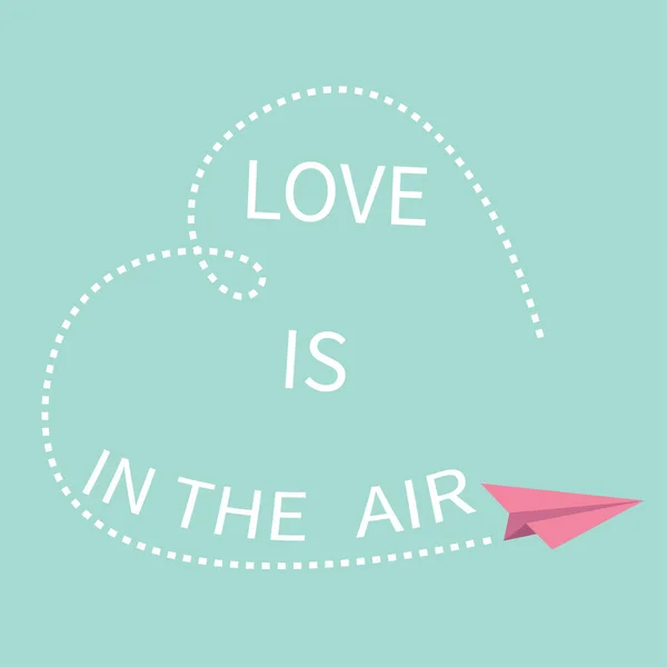 Love is in the air Lettering text — Stock Vector