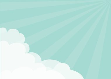 Köşeye sıkışmış gibi bulut güneş ışığı içinde