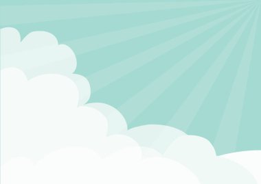 Mavi gökyüzünde beyaz bulutlar