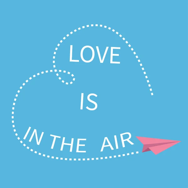 Liefde hangt in de lucht — Stockvector